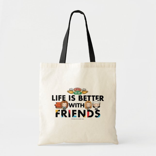 Life is Better with FRIENDS™ Chibi Art Tote Bag (Front)