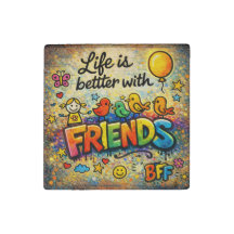 Life Is Better With Friends Magnet