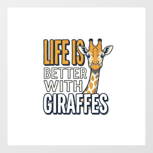 Life Is Better With Giraffes Vintage Shirt Design_ Floor Decals