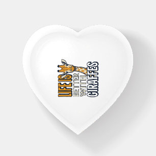 Life Is Better With Giraffes Vintage Shirt Design_ Paperweight