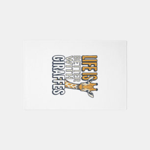 Life Is Better With Giraffes Vintage Shirt Design_ Rug