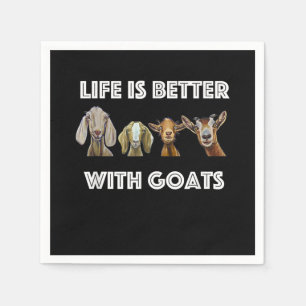 Life Is Better With Goats, Goat , Goat Lover Napkins
