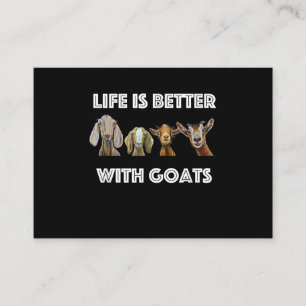 Life Is Better With Goats, Goat Lover, Goat Gift Business Card