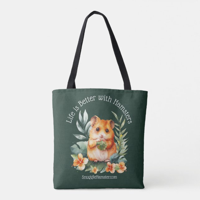 Life is Better with Hamsters | SnuggleHamster Tote Bag (Back)