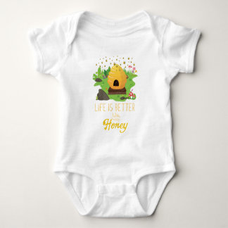 Life Is Better with Honey Environmental Beekeeper Baby Bodysuit