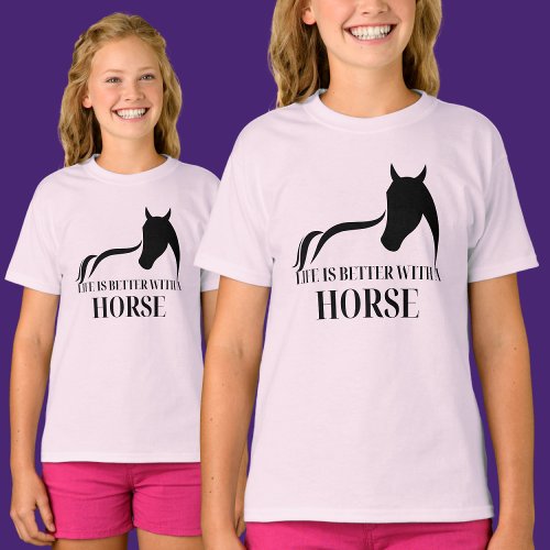 Life Is Better With Horse Horseman Gift    T_Shirt