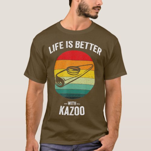 Life is Better with Kazoo Vintage Musical Instrume T_Shirt