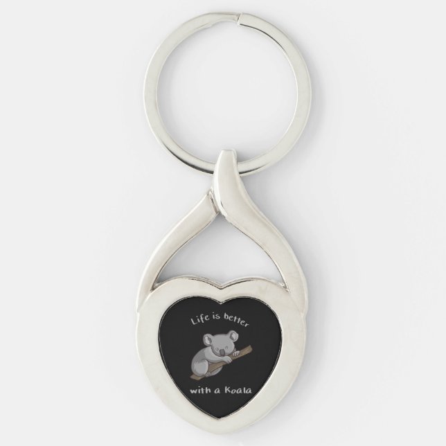 Life Is Better With Koala Keychain (Front)