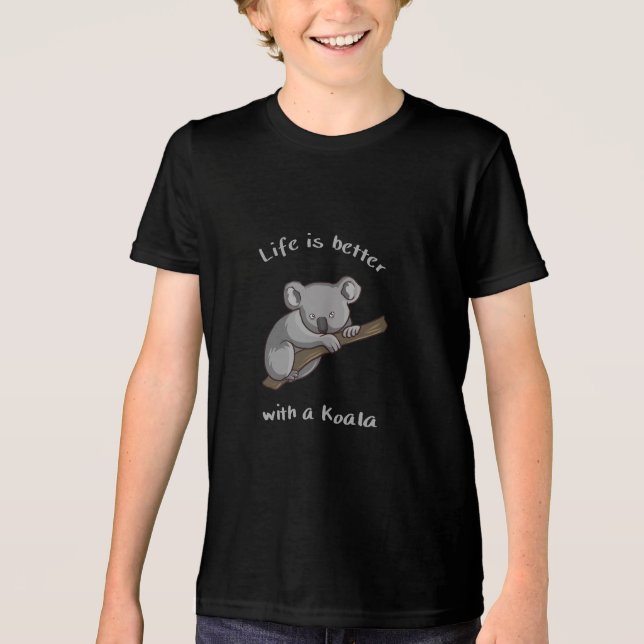 Life Is Better With Koala Tri-Blend Shirt (Front)