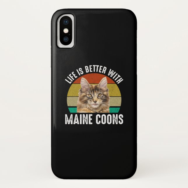 Life Is Better With Maine Coons Case-Mate iPhone Case (Back)