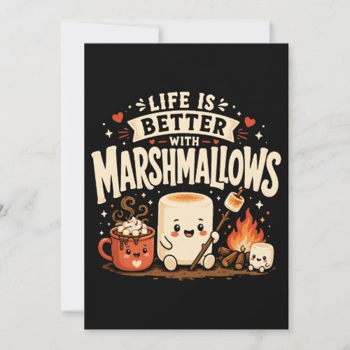 Life is better with marshmallows invitation