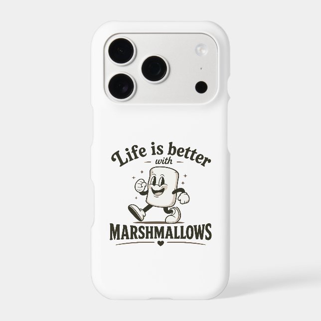 Life is better with marshmallows iPhone case (Back)