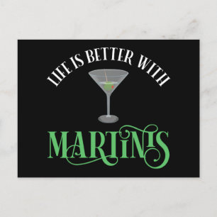 Life Is Better With Martinis Postcard