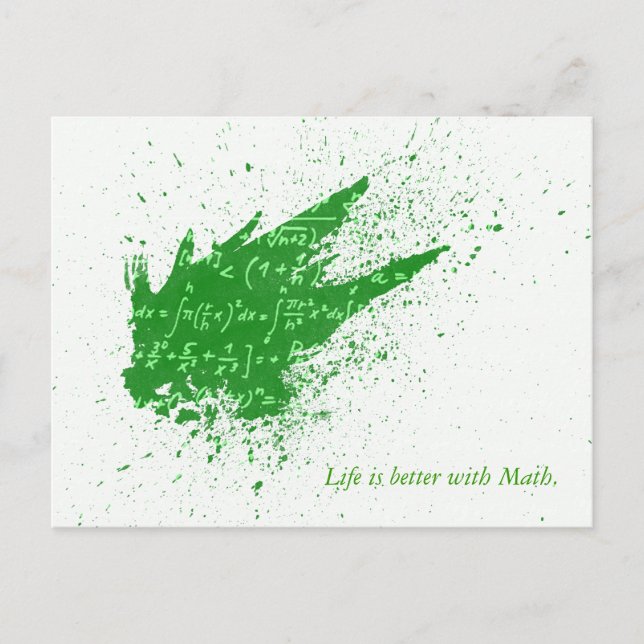 Life is Better with Math Postcard (Front)