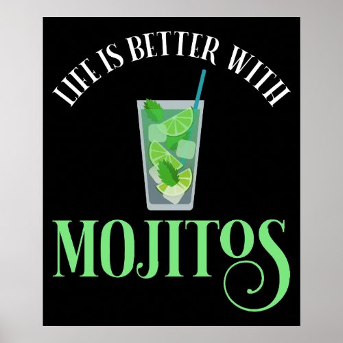 Life Is Better With Mojitos Poster