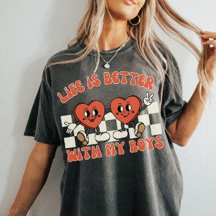 Life is Better With My Boys Cute Boy Mom Mama T-Shirt