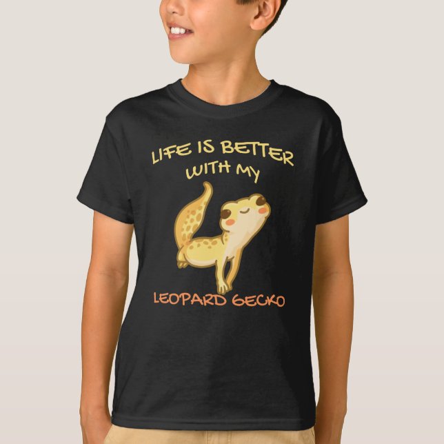 Life Is Better With My Leopard Gecko Gekko Men T-Shirt (Front)