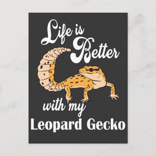 Life is Better with my Leopard Gecko Postcard