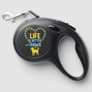 Life is Better with Paws Retractable Pet Leash