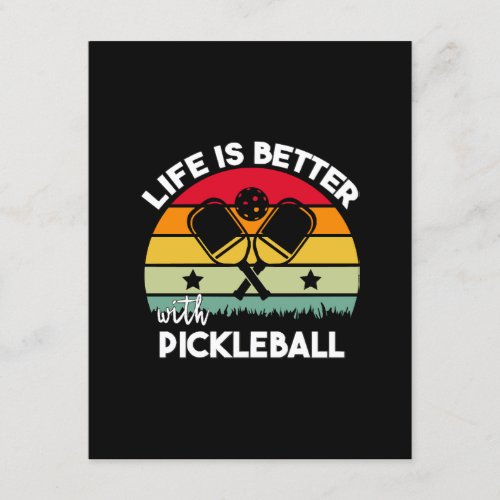Life is Better with Pickleball Enclosure Card