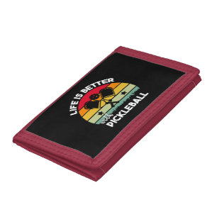 Life is Better with Pickleball Tri-fold Wallet
