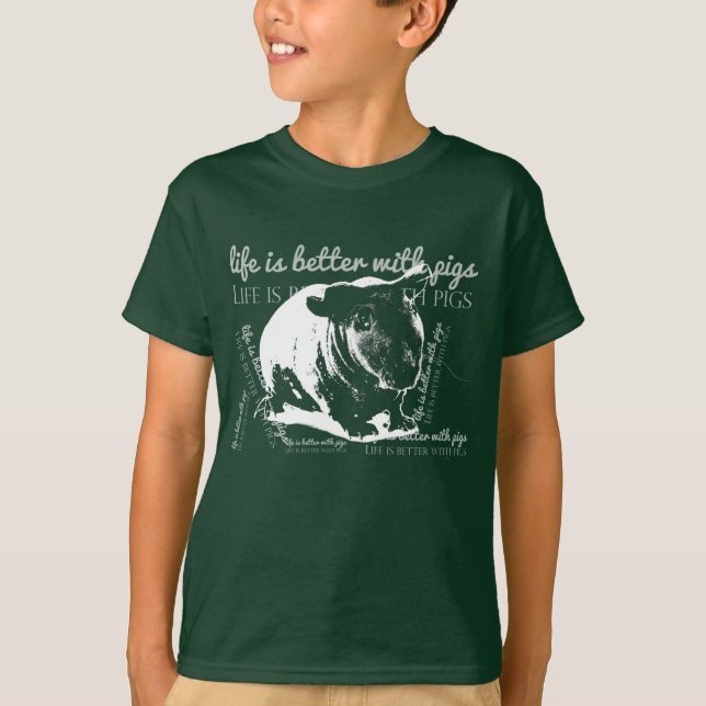 Life is better with pigs T-Shirt (Front)