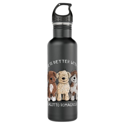 Life is better with poodles around poodle lovers w stainless steel water bottle