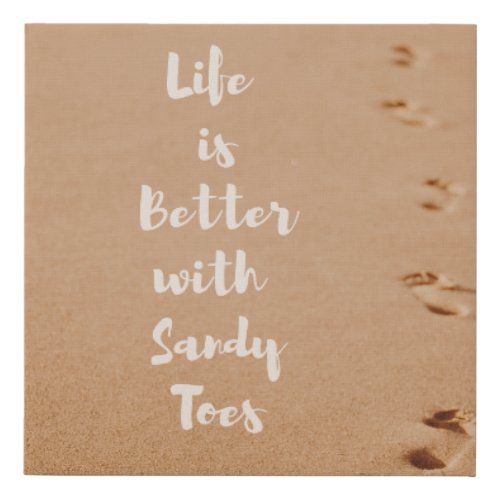 Life is Better with Sandy Toes Beach Wall Art