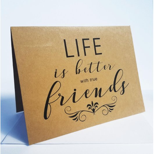 "Life is Better with True Friends" Note Card Set (Front)