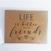 "Life is Better with True Friends" Note Card Set (Front)