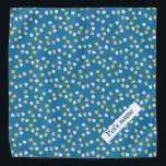 Life is better with tulips - Customise Pet's name Bandana<br><div class="desc">Sweet Little and fresh blue yellow Tulips pattern is part of little tulips collection, You can customize the name of your pet!</div>