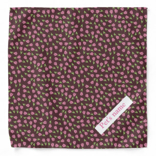 Life is better with tulips - Customise Pet's name Bandana