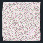 Life is better with tulips - Customise Pet's name Bandana<br><div class="desc">Sweet Little and fresh pink Tulips pattern is part of little tulips collection,  You can customize the name of your pet!</div>