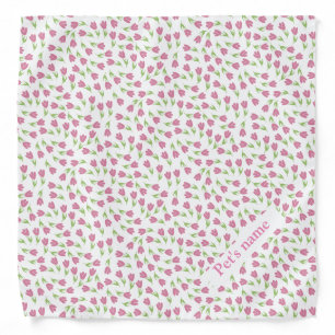 Life is better with tulips - Customise Pet's name Bandana