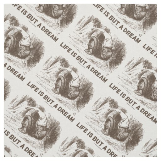 Life Is But A Dream Wonderland Sleeping Red King Fabric