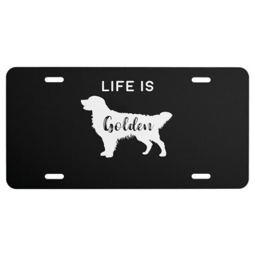 Life Is Colden Retriever Love License Plate