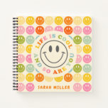 Life Is Cool Happy Smiling Face Emoji Notebook at Zazzle
