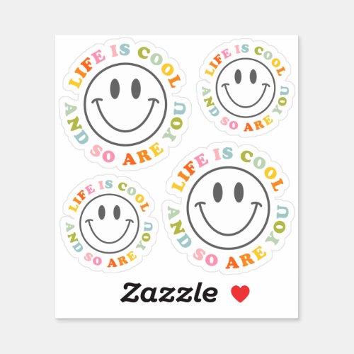 Life Is Cool Happy Smiling Face Emoji Sticker