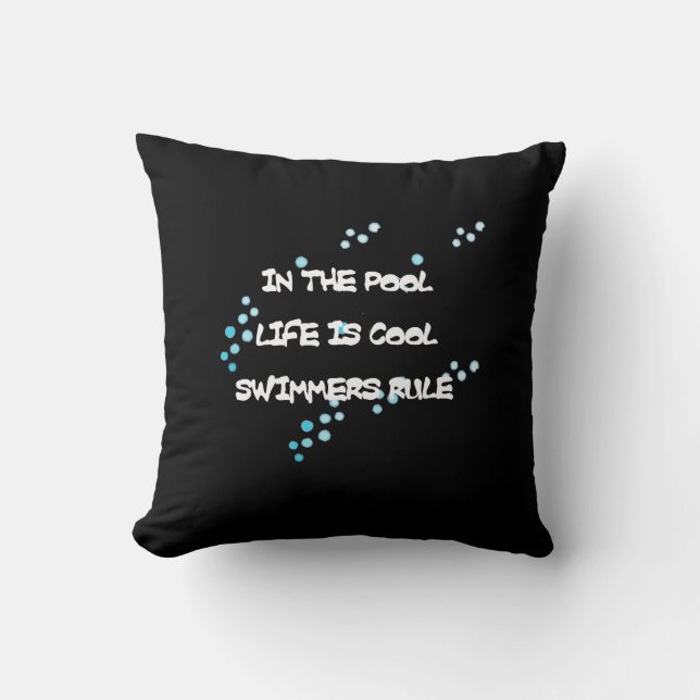 Life is Cool Throw Pillow (Front)