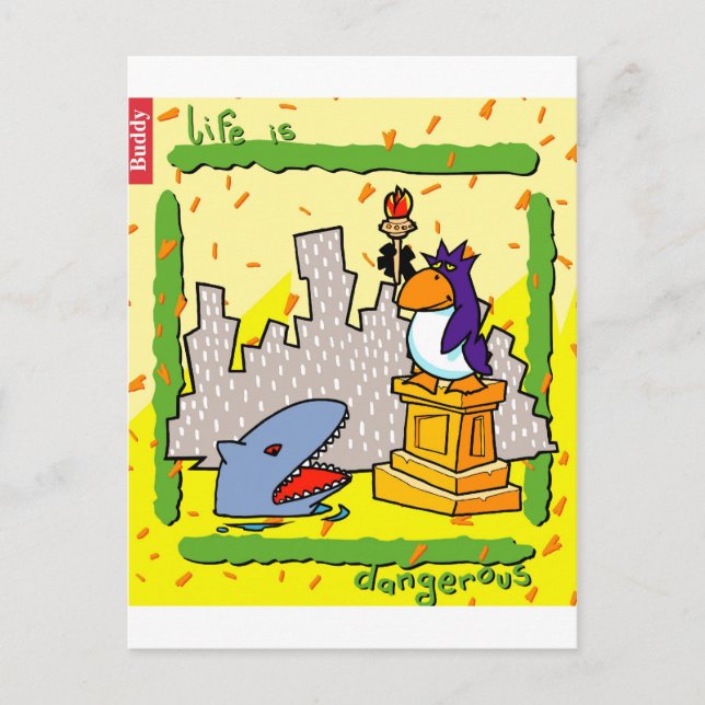 Life Is Dangerous Postcard (Front)
