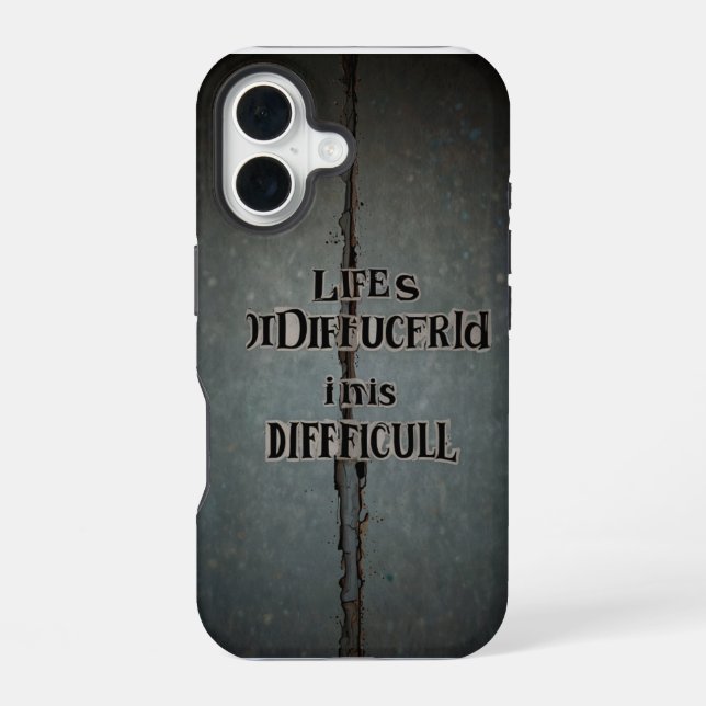 life is difficult iphone case (Back)