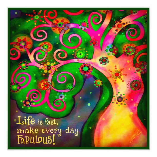 ‘Life is fast’ Inspirivity Photo Print (Front)