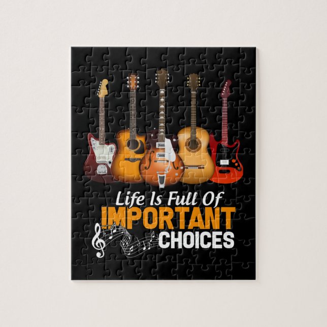 Life is full of important choice guitar jigsaw puzzle (Vertical)