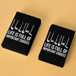 Life is Full Of Important Choices Golf Christmas Poker Cards
