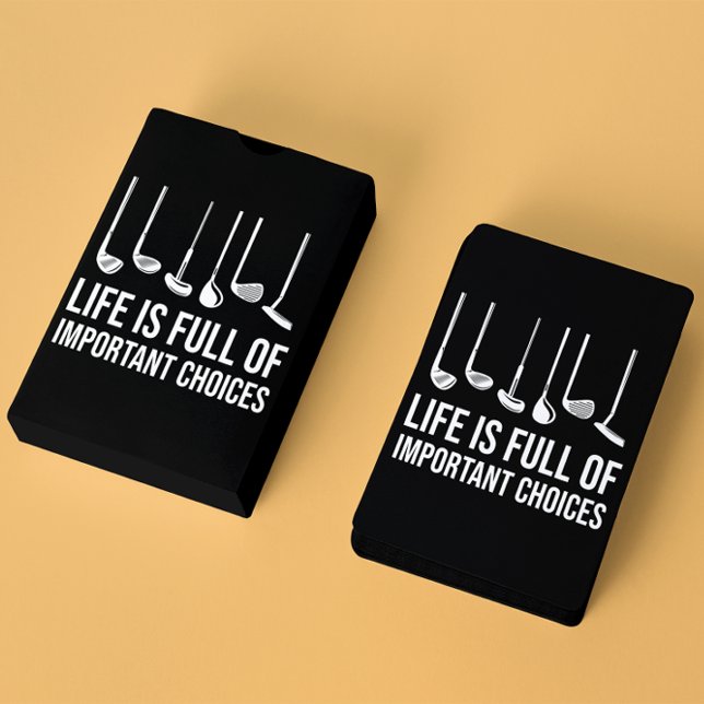Life is Full Of Important Choices Golf Christmas Poker Cards (Life is Full Of Important Choices Golf Christmas Playing Cards)