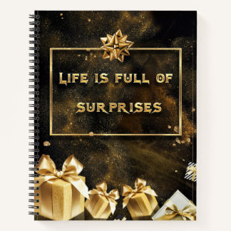 Life is full of surprises notebook