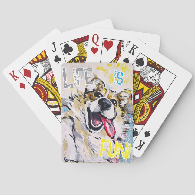 Life is fun! poker cards (Back)