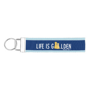 Life Is Golden Dog Lover Wrist Keychain 