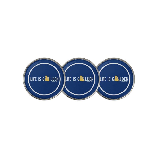 Life Is Golden Golf Balls Set Ball Marker (3 Up)