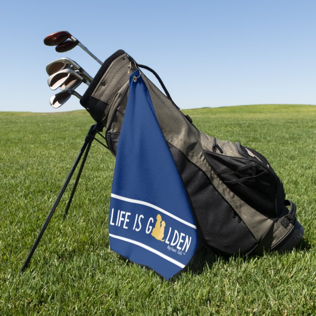 Life Is Golden Golf Towel (Green)